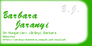 barbara jaranyi business card