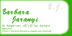 barbara jaranyi business card